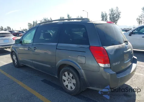 2005 Nissan Quest z USA, uszkodzony, nr VIN 5N1BV2BU45N124792
